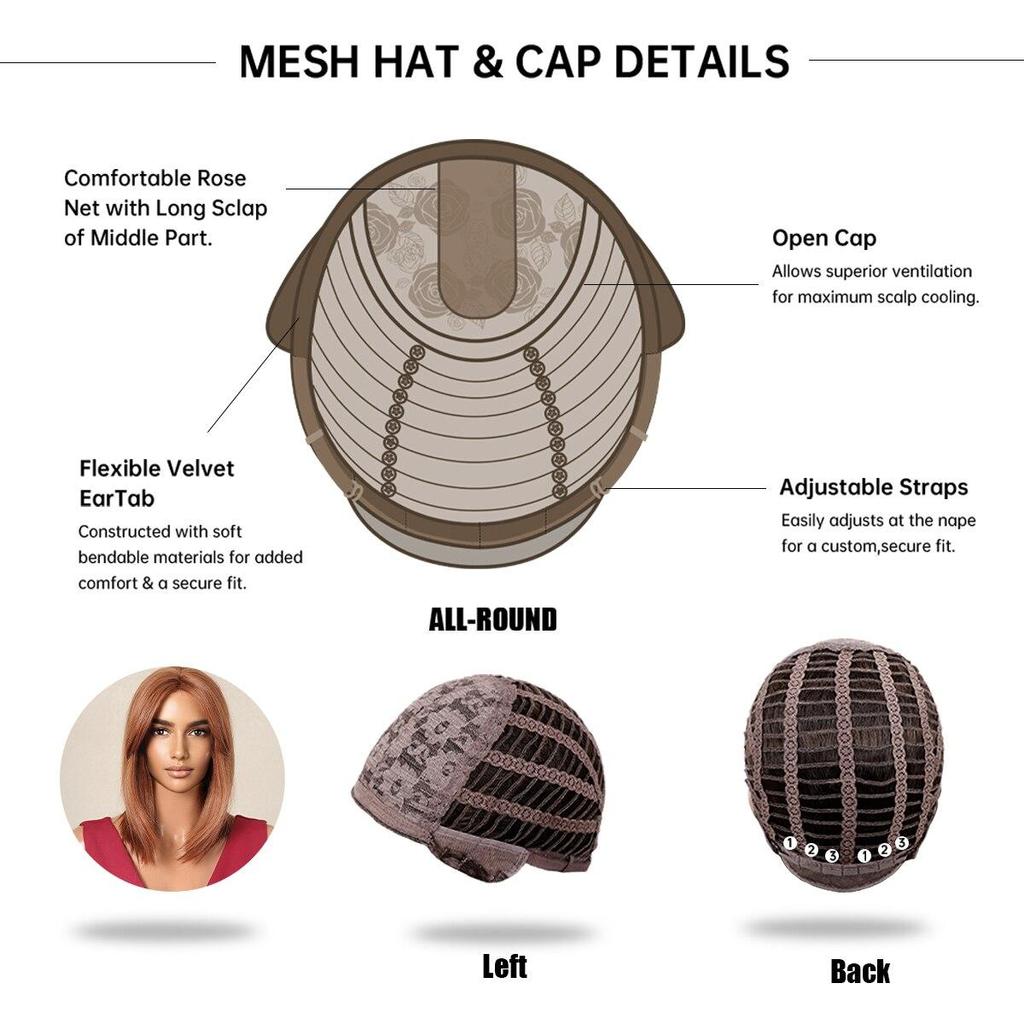 Оранжево-коричневый, средние прямые синтетические парики «боб», короткие волосы с челкой для чернокожих женщин, многослойный парик Лолиты для косплея, термостойкий