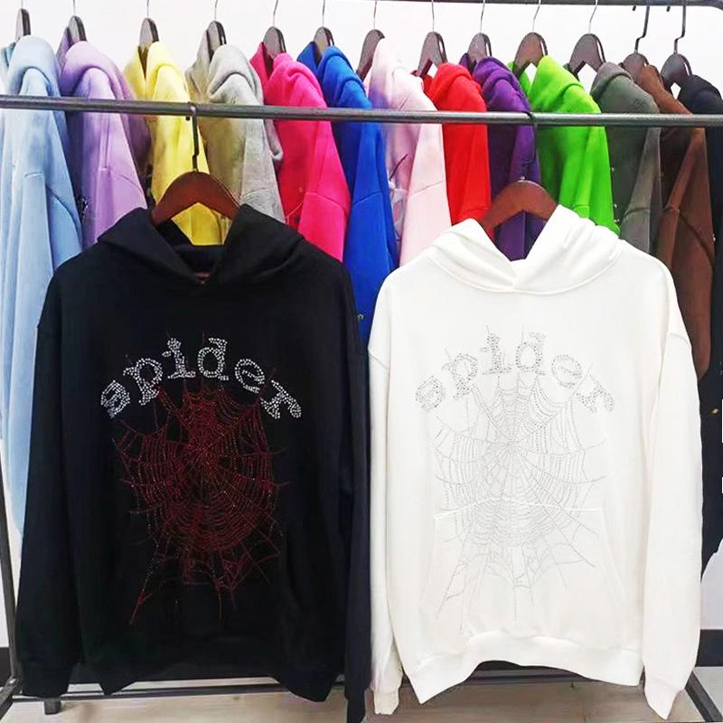 Heavyweight Spider Web Foam Print Fleece Hoodie (450G)