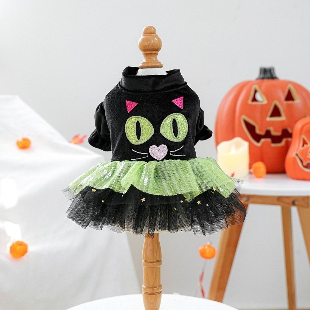 Comfortable Dog Halloween Dress Two Legged Dog Lace Skirt Cute Puppy Sweatshirt Cosplay Party