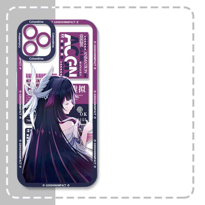 Чехол для телефона Genshin Impact Флинс Коломбина Варка Сандроне Для Samsung Galaxy A16 A15 A35 A05 A55 A54 A07 A06 A24 A14 A53 A52 A13
