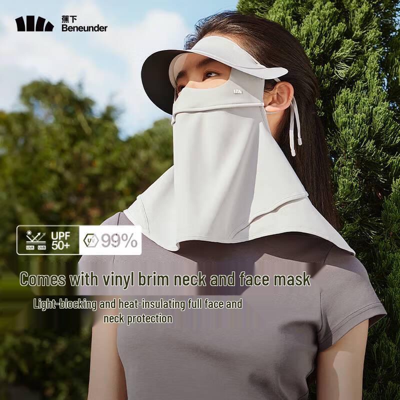 Beneunder Women's UV Protection Face Mask with Neck Cover & Brim