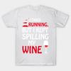 T Shirt Women Womens I Tried Running But I Kept Spilling My Wine Harajuku Print Kawaii Tshirt Summer Short Sleeve Female T-Shirt Top Tee