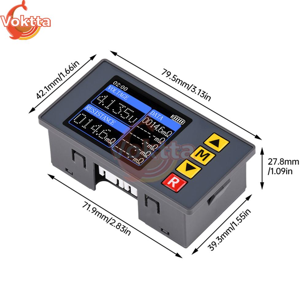 TS457 DC5V Тестер внутреннего сопротивления напряжения 5 комплектов Запись измерений вольтметра 4-проводной тестер аккумулятора с зажимом Кельвина