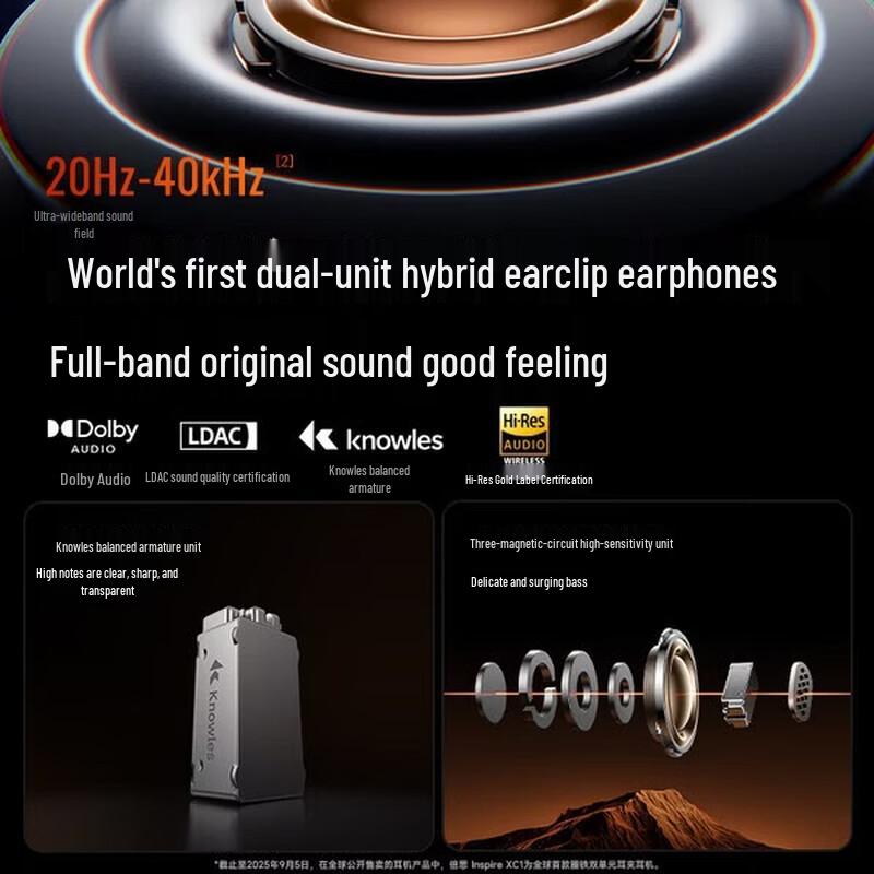 Baseus Вдохновляющие Bluetooth-наушники с открытым ухом Bose Open-Ear Clip XC1 Sound