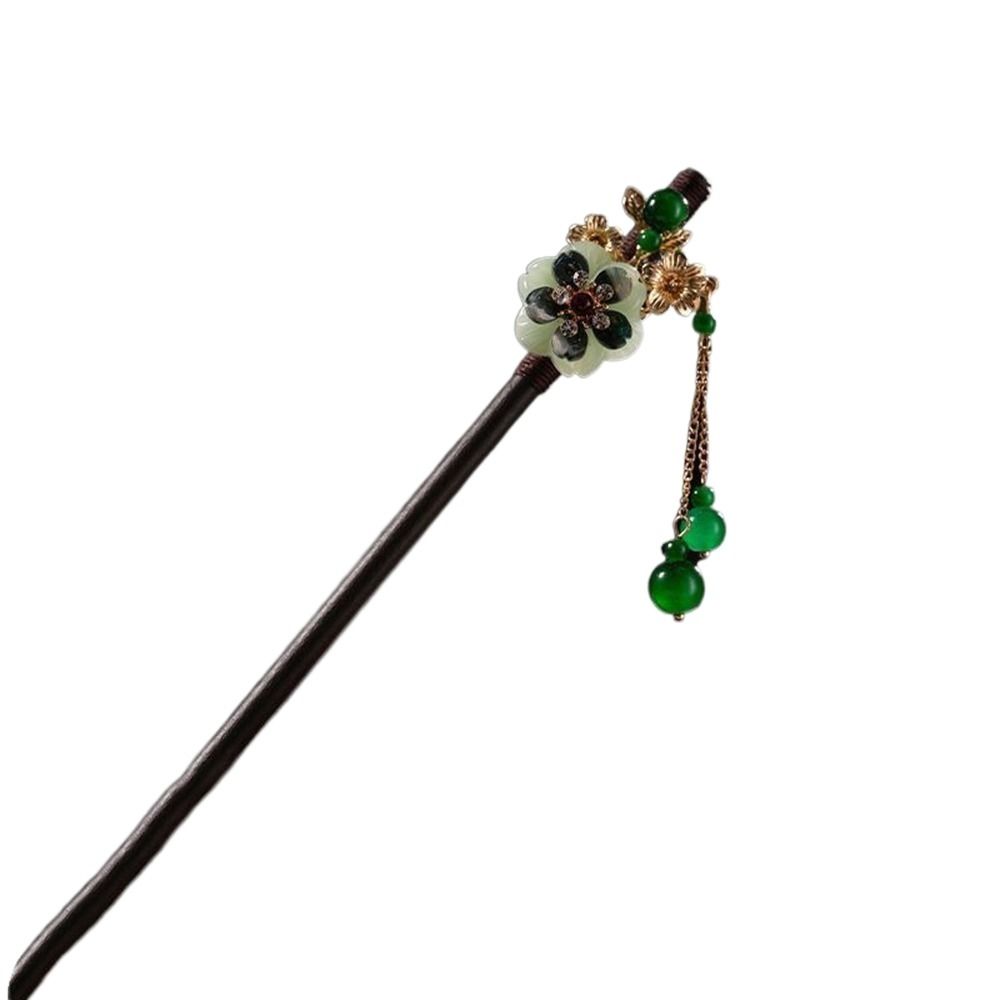 Disk Hair For Ladies Hair Accessories Flower Hair Sticks Wooden Hair Fork Chinese Style Hairpin