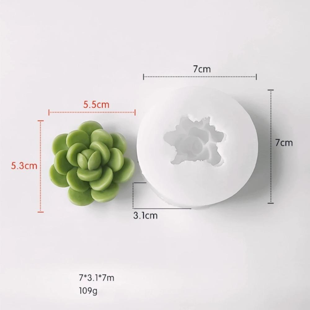 3D Fleshy Succulent Series Candle Silicone Mold DIY Flower Plaster Soap Mold Valentine's Day Gift Handmade Candle Making