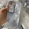 Новый серебристый узор из фольги подходит для чехла на телефон Redmi note14pro, с блестками-перьями, защита объектива, Redmi k70, противоударный.