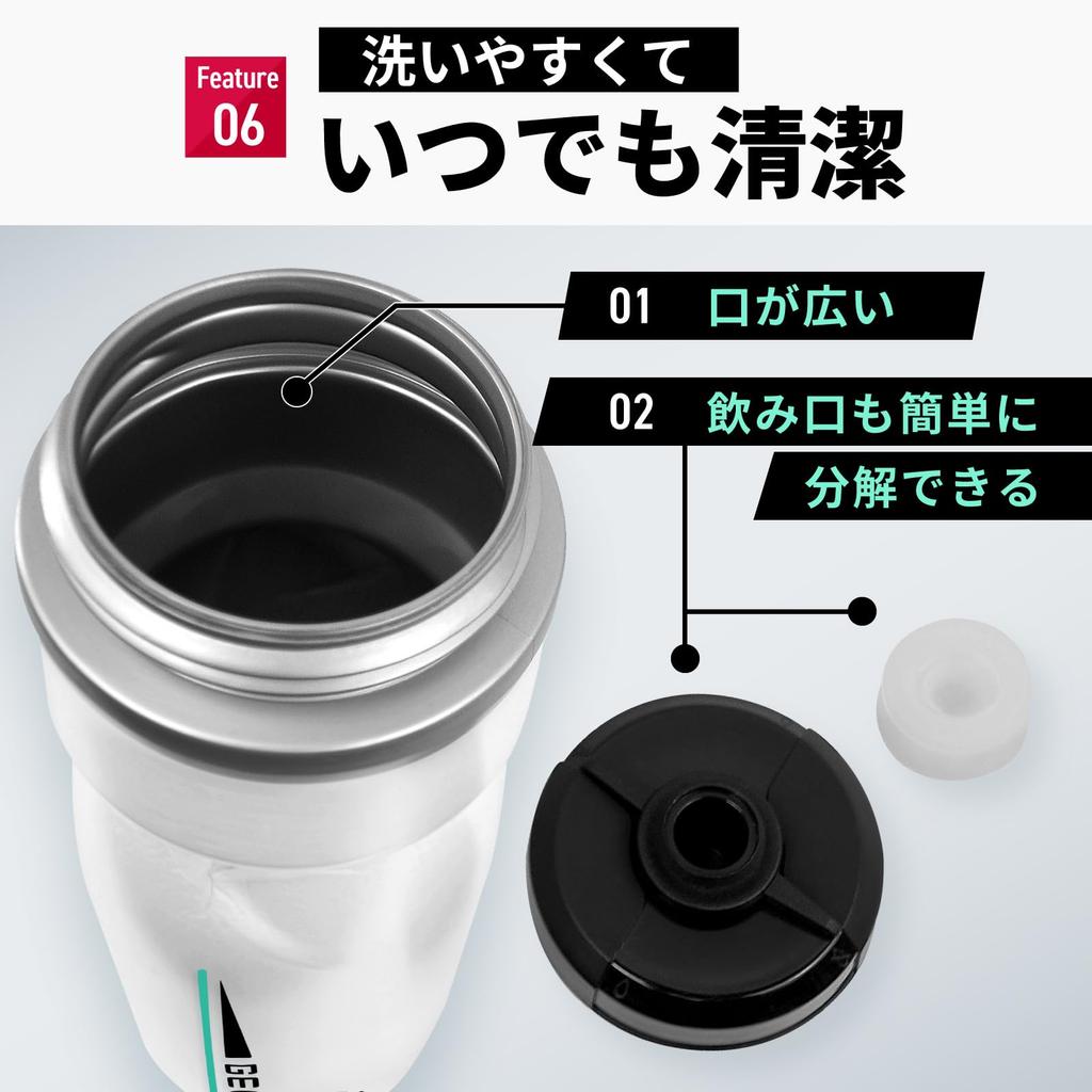 Giatru Amphora Изолированная бутылка для велоспорта 600 мл «Всё ещё холодная», (1 бутылка, мята)