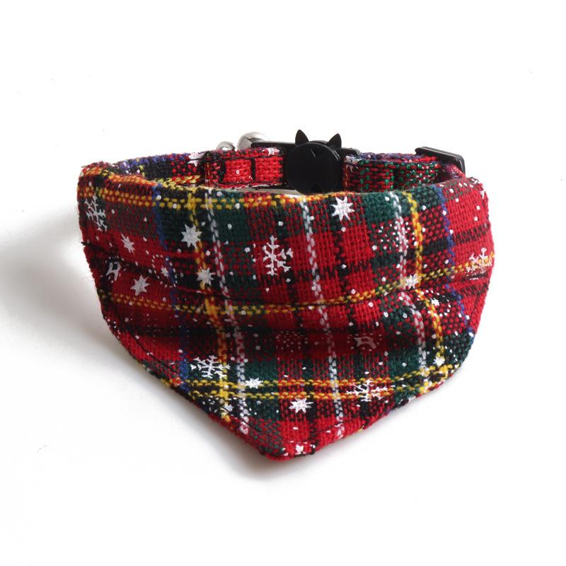 Рождественский ошейник для кошек с пряжкой-колокольчиком