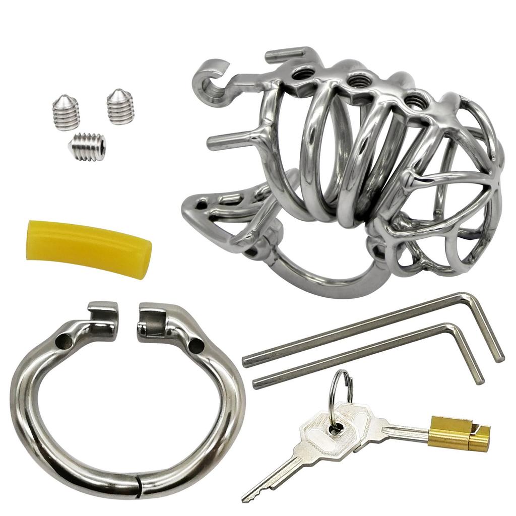 Эргономичное мужское устройство целомудрия Stealth Lock из нержавеющей стали, клетка для члена, замок для пениса, кольцо для члена, пояс верности, S069