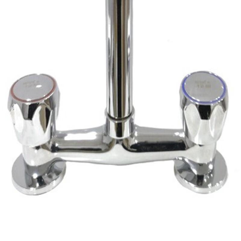 Ретро Латунный Кухонный Смеситель с Двумя Ручками и Поворотным Изливом