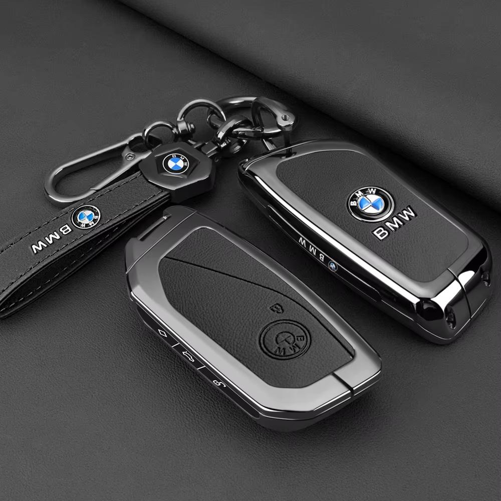 For BMW X1 U11 X7 X5 G05 LCI I7 IX XM Series 7 740Li U06 G81 M3 Alloy Leather Car Key Case Cover Shell Protector Fob Accessories ysbf88