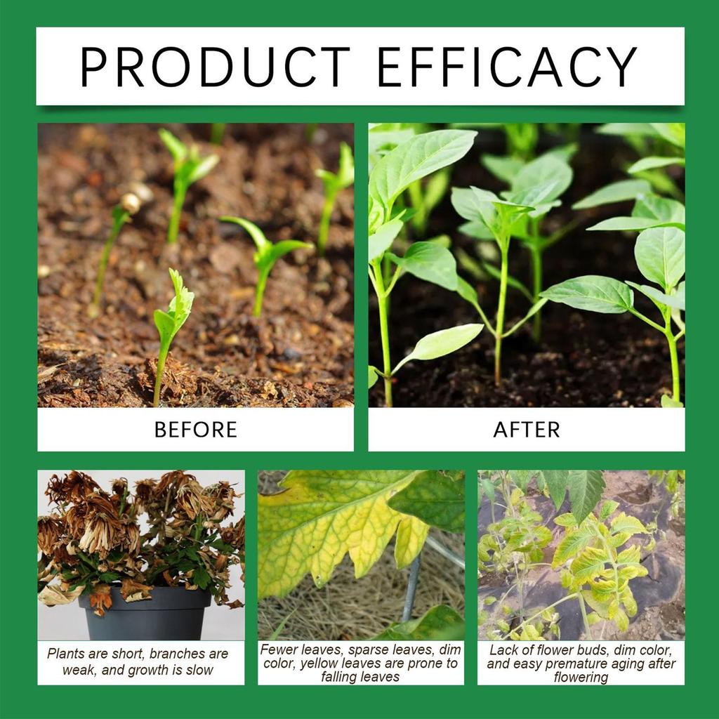 Активатор почвы для овощей Садовое удобрение для растений Кондиционер для почвы Водорастворимый Для посевов Фруктов Цветов Здоровье почвы