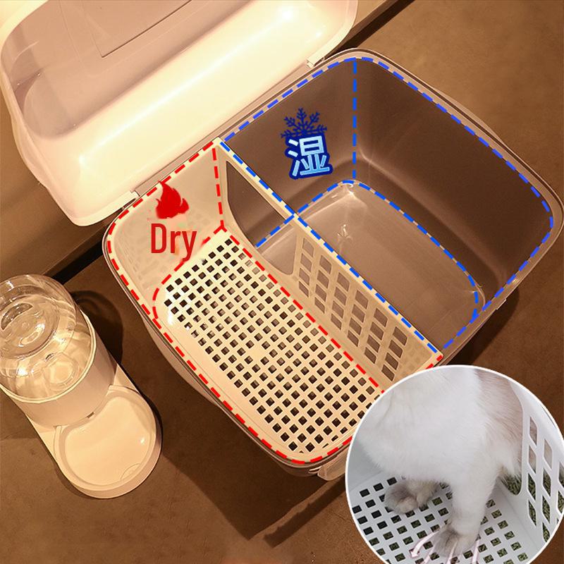 Полностью закрытый туалет для кошек в коридорном стиле: Большой, с длинным каналом, устойчивый к песку и запахам, для котят и крупных кошек