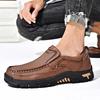Новые кожаные повседневные деловые туфли для отдыха на природе, мужские удобные мокасины, модная мягкая классическая обувь для вождения, нескользящая обувь для ходьбы