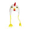 Holiday Turkey Hat Knitted Beanies Cartoon Chicken Ear Flap Hat Soft Cotton Animal Caps for Thanksgiving Celebrations