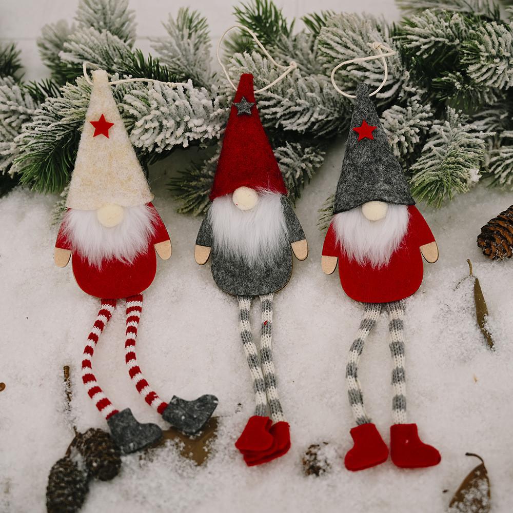 Plush Enchanting Forest Gnome Hanging Decoration For Delightful Celebrations Christmas