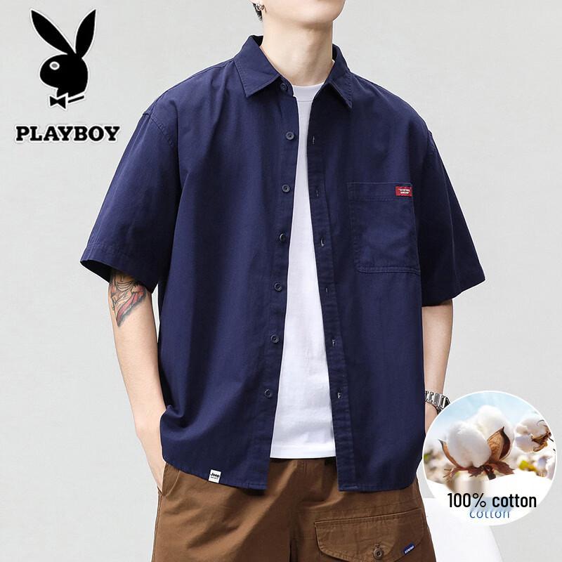 PLAYBOY Мужская летняя хлопковая футболка-поло с коротким рукавом