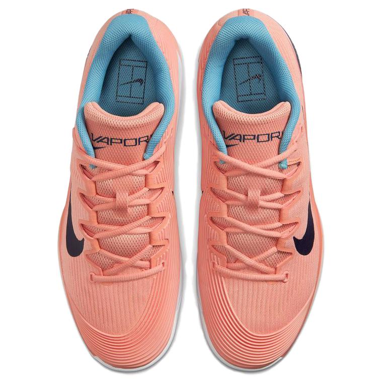 Nike Court Air Zoom Vapor 12 HC Абрикосовый Агат Обсидиан Мужские Кроссовки Оранжевый Белый Джинсовый-Бирюзовый FV5552-800
