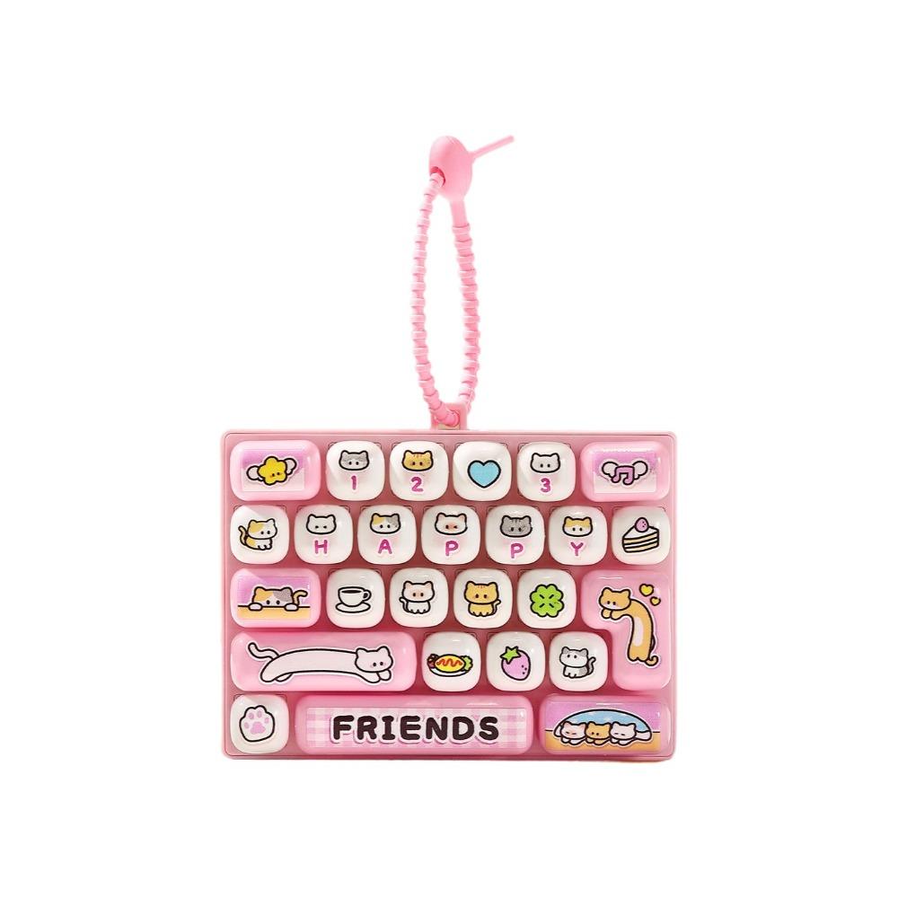Creative 26 Keys Keyboard Fidget Keychain 26 Keys Keyboard Keychain Party Favor Gift