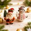 1/2/4Pcs Christmas Crocheted Santa Claus Ornament Handmade Knitted Yarn Middle Finger Santa Doll Xmas Holiday Party Decoration