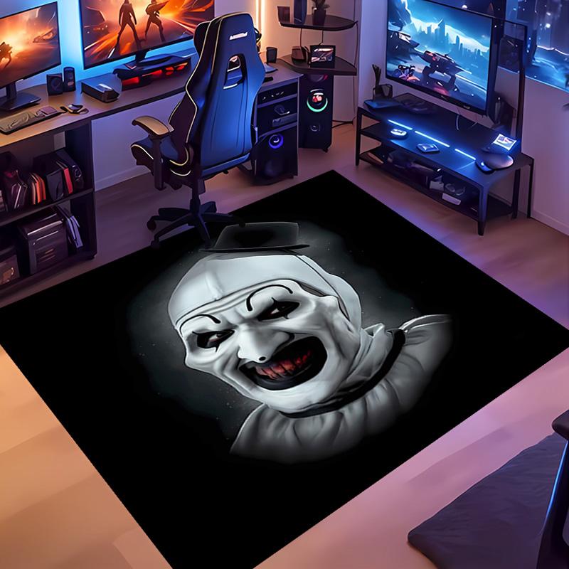 1pc Art the Clown Terrifier Entrance Mat, Non-Slip Mat Area Rug,Room Decor, Outdoor Decor, Kitchen Rug,Doormat - Machine Washable, Easy to Clean