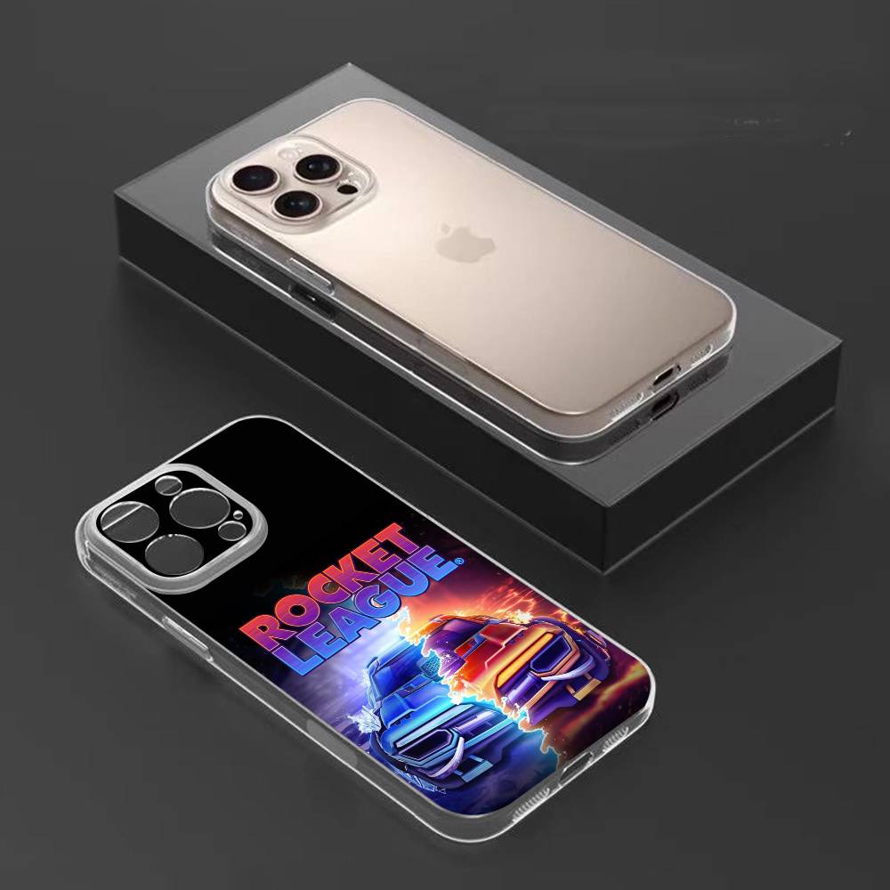 Чехол для телефона Game R-Rocket L-League для iPhone 17, 16, 15, 14, 13, 12, 11 Plus, Pro Max Мягкий прозрачный чехол
