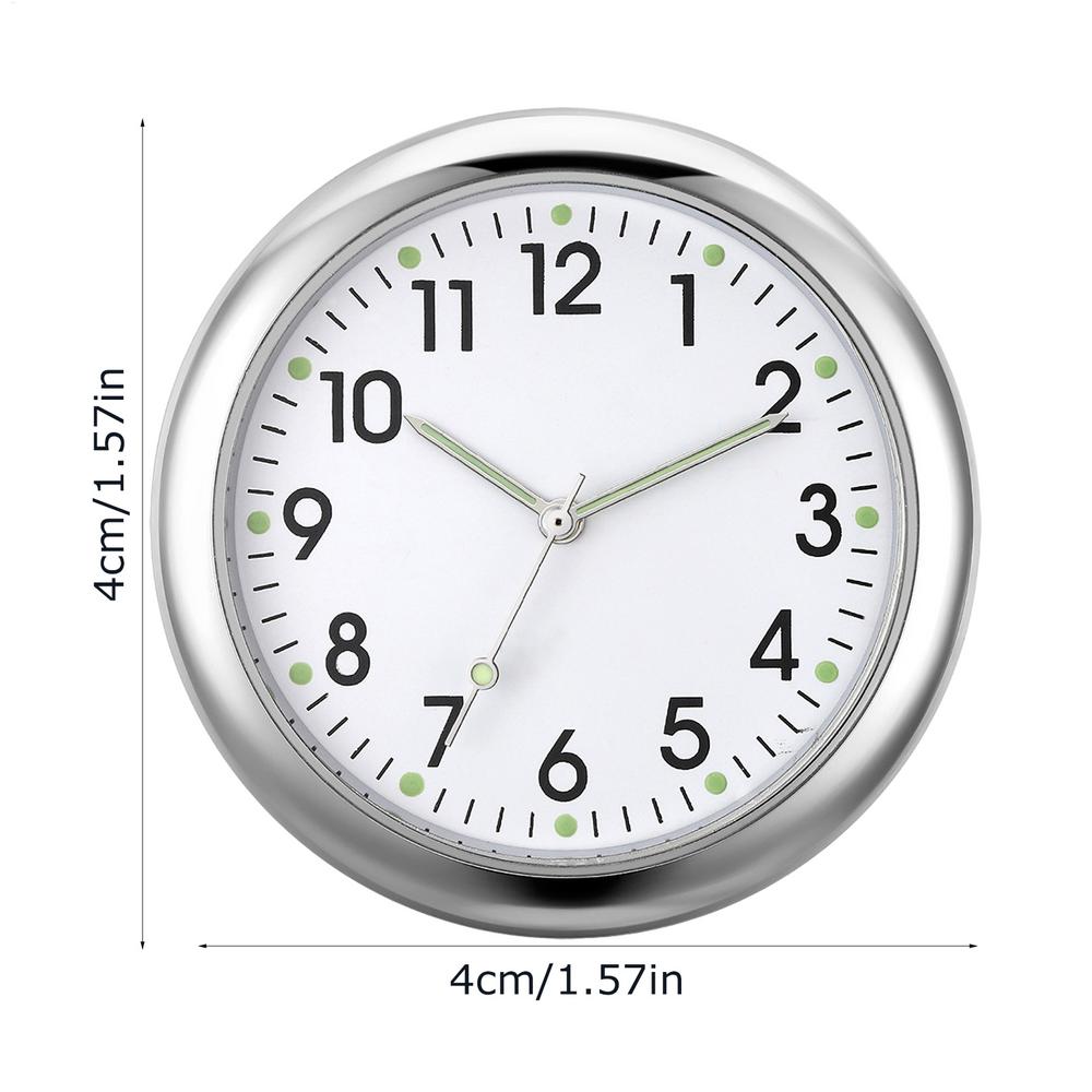 Светящиеся часы для приборной панели автомобиля Маленькие аналоговые часы Кварцевые автомобильные часы-заменители Наклейка-часы для приборной панели автомобиля Липкие