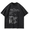 Streetwear Letters Graphic Black T-Shirt Cotton Unisex Tops Tees Summer Short Sleeves T Shirt