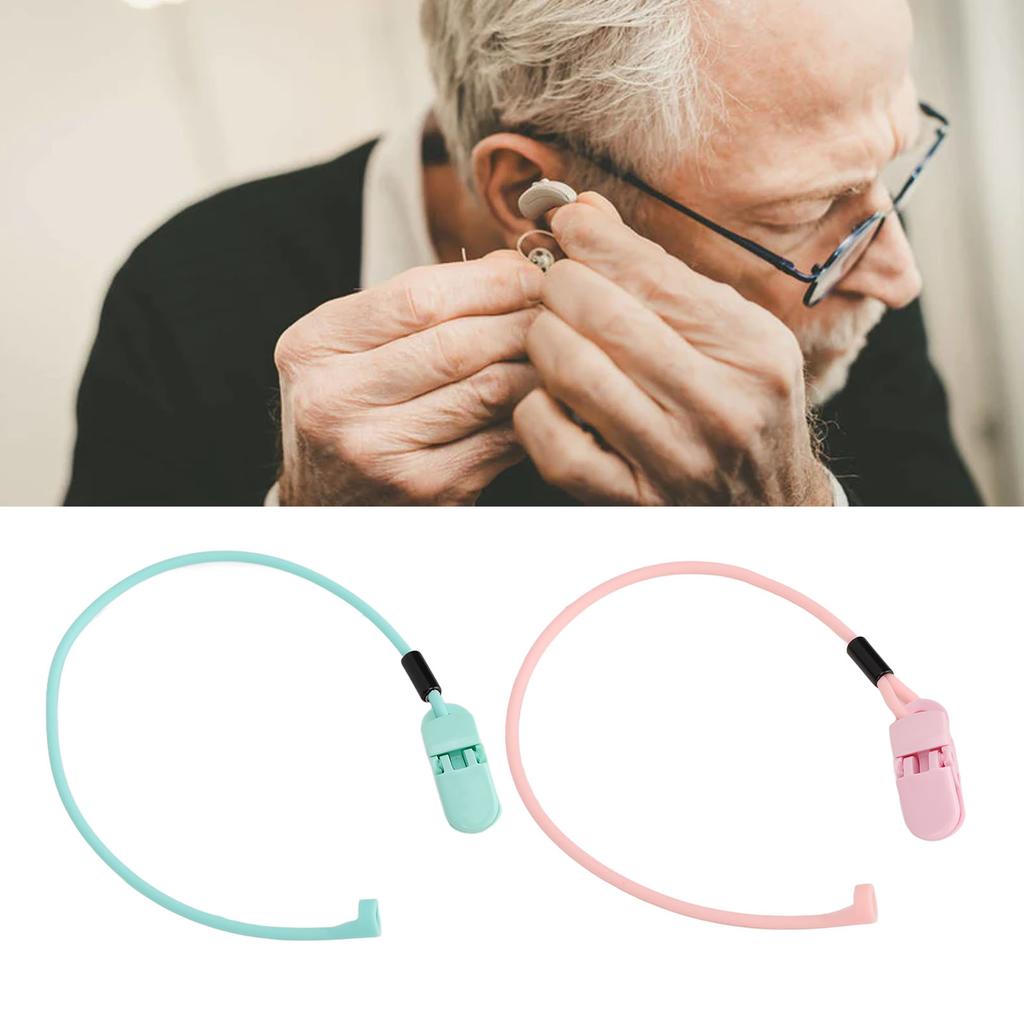 Hearing Aid Clips Hearing Aid Silicone Anti Lost Lanyard Clip Holder Accessory for Single Ear Hearin