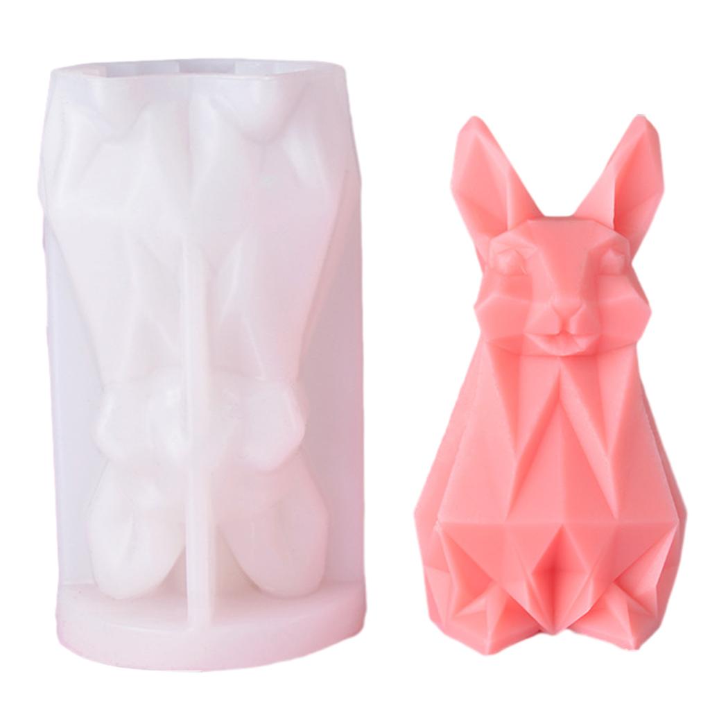 Силиконовые формы для поделок, многоразовые, эпоксидная форма для литья, 3D-форма для изготовления свечей в виде кролика, силиконовые формы для поделок 3D из смолы