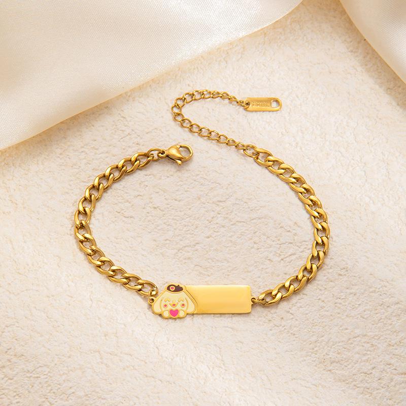 Браслет-жетон для щенка из нержавеющей стали: Стильные, креативные и универсальные украшения в стиле легкой роскоши