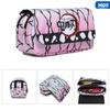 Anime Demon Slayer: Kimetsu No Yaiba Pencil Bag Large Capacity Double Zipper Canvas Pencil Bag Wallet Storage Bag Stationery
