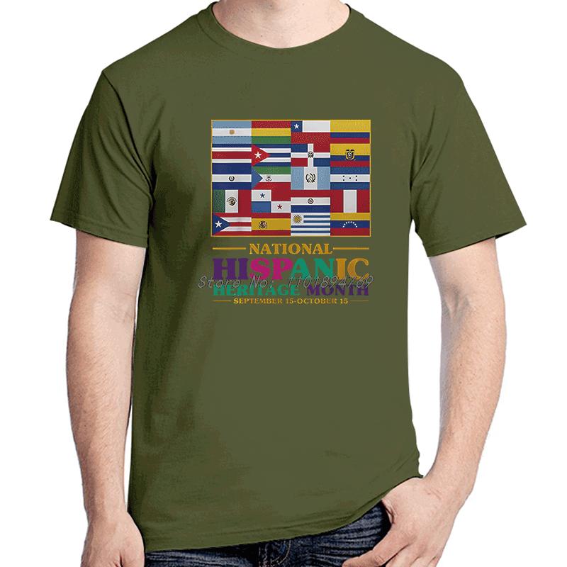 Hispanic Heritage Month Mes De La Herencia Hispana Graphic T Shirts Summer New Shirts And Tshirts Cotton Unisexs Print T Shirt