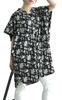 Gold Japan Plus Size Tunic Short Floral Dolman Skipper Spring Sizes Black Women's Blouse/Shirt, Sleeve, Print, Print, Top, Long, Patterned, Outfit,