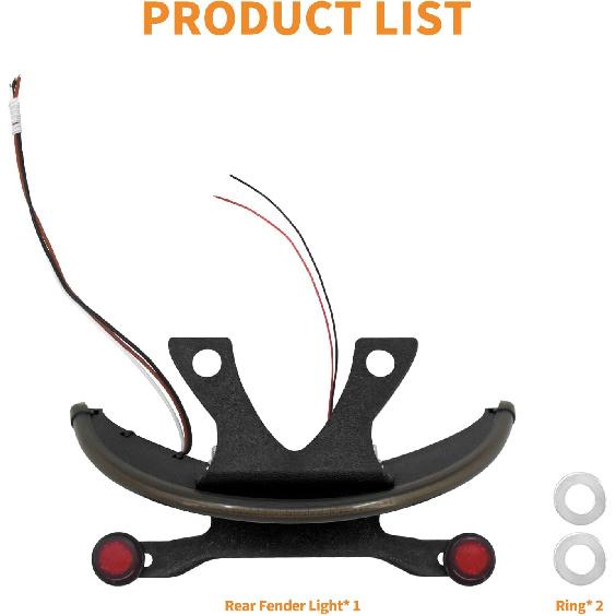 Motorcycle LED Fender Amber Turn Signal Tail Light Bar Tag Bracket Fit For Victory Vegas 8 Ball High Ball Gunner 2003-2017