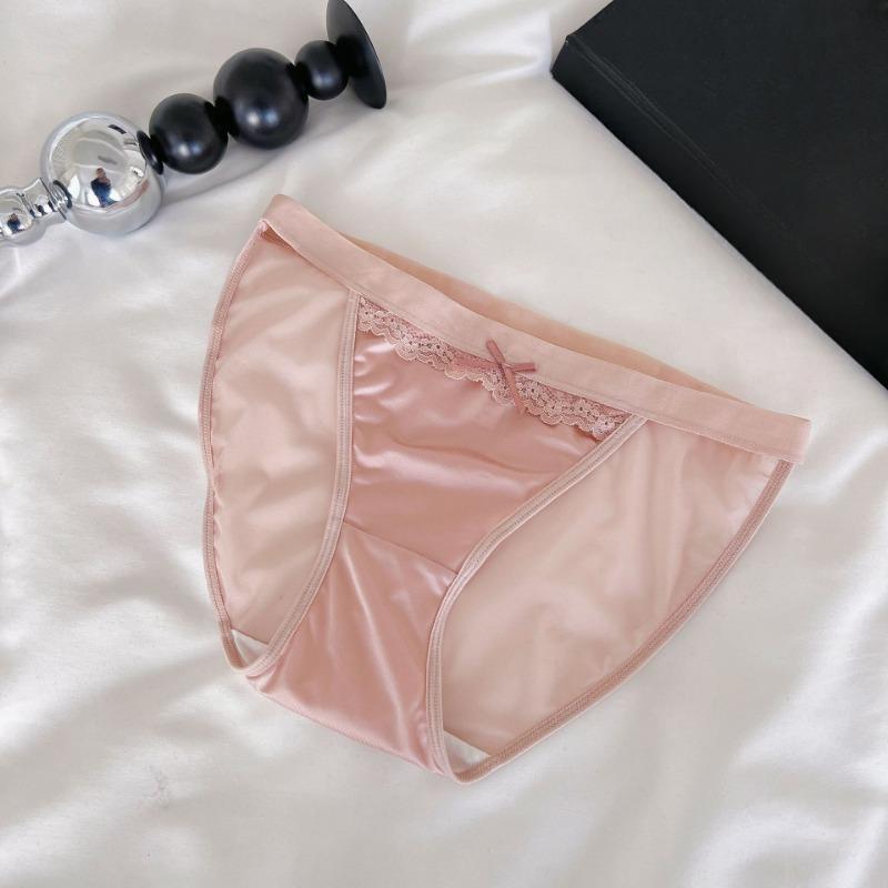 Женские трусики из атласа и кружева с высоким разрезом, сексуальные, удобные, дышащие, с хлопковой ластовицей, со средней посадкой, сетчатые