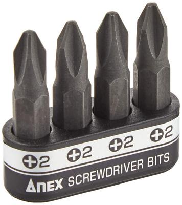 ANEX Сменные биты для ручного набора отверток, короткие, +2x30, 4, AK-50P-B4P