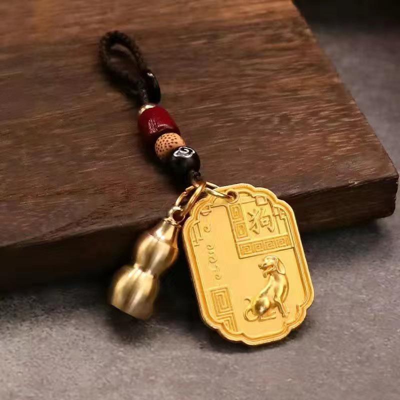 Благословенный Небесными Чиновниками Мир Бронзовая Медаль Подвеска Автомобильный Брелок Талисманы На Удачу Подвеска Украшение для Рюкзака