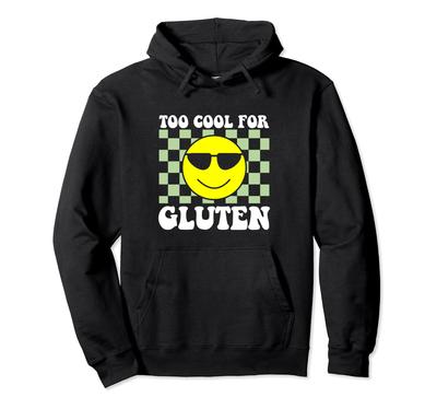 Gluten Too Cool для целиакии Безглютеновая антиглютеновая толстовка с капюшоном