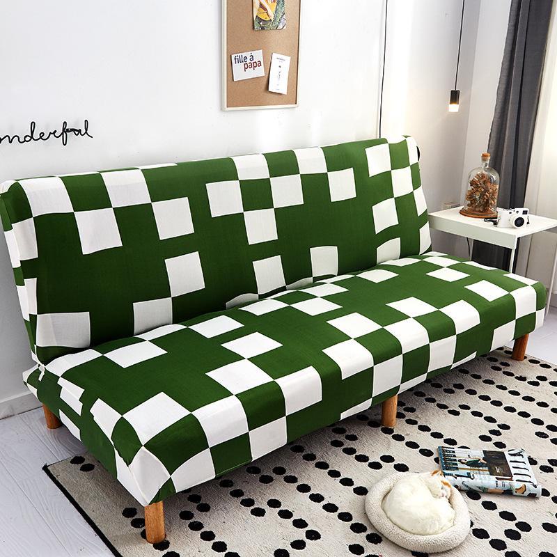 Универсальный чехол для дивана-кровати без подлокотников с принтом - многофункциональный, все включено