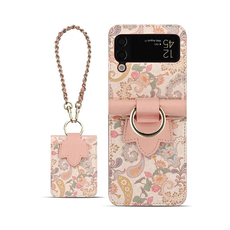 Чехол для Samsung Galaxy Z Flip 7 Z Flip 7FE 6 5 4 3 Складной экран Премиум Кожа Премиум Элегантный Модный Чехол для Телефона