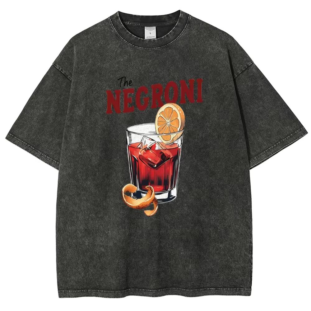 Mens or Women's THE NEGRONI Unisex T-Shirt Cocktail Themed Gift Made From Organic CottonCasual Party Wear T-shirt