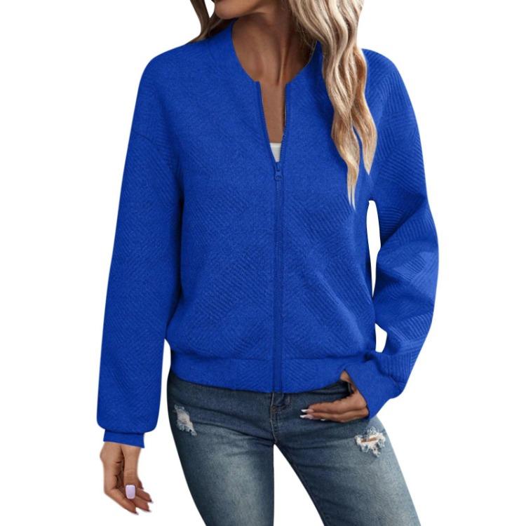 Women Loose Casual Lightweight Long Sleeve Full Zipper Sweatshirts Jackets Coat Outwear