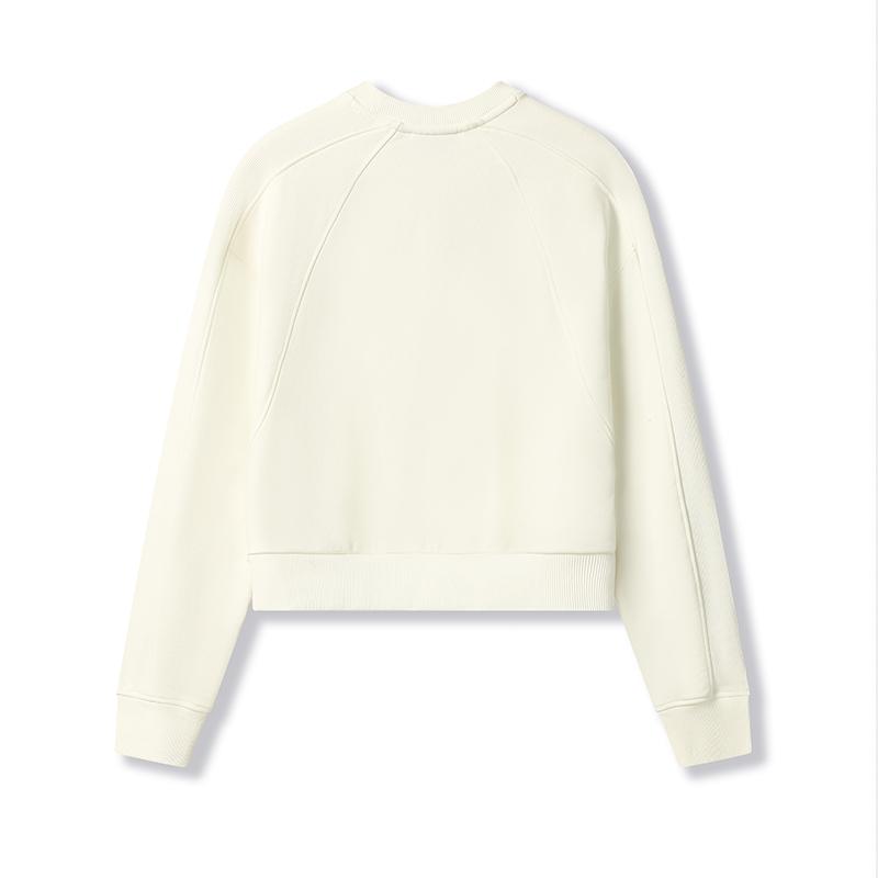 Fila Original Casual Classic Versatile Soft Comfortable Loose Pullover Sweatshirt Women Sweatshirt Cloud-White F11W549207FIV