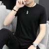 Мужские футболки повседневные с круглым вырезом и коротким рукавом, летние топы, базовые футболки-пуловеры