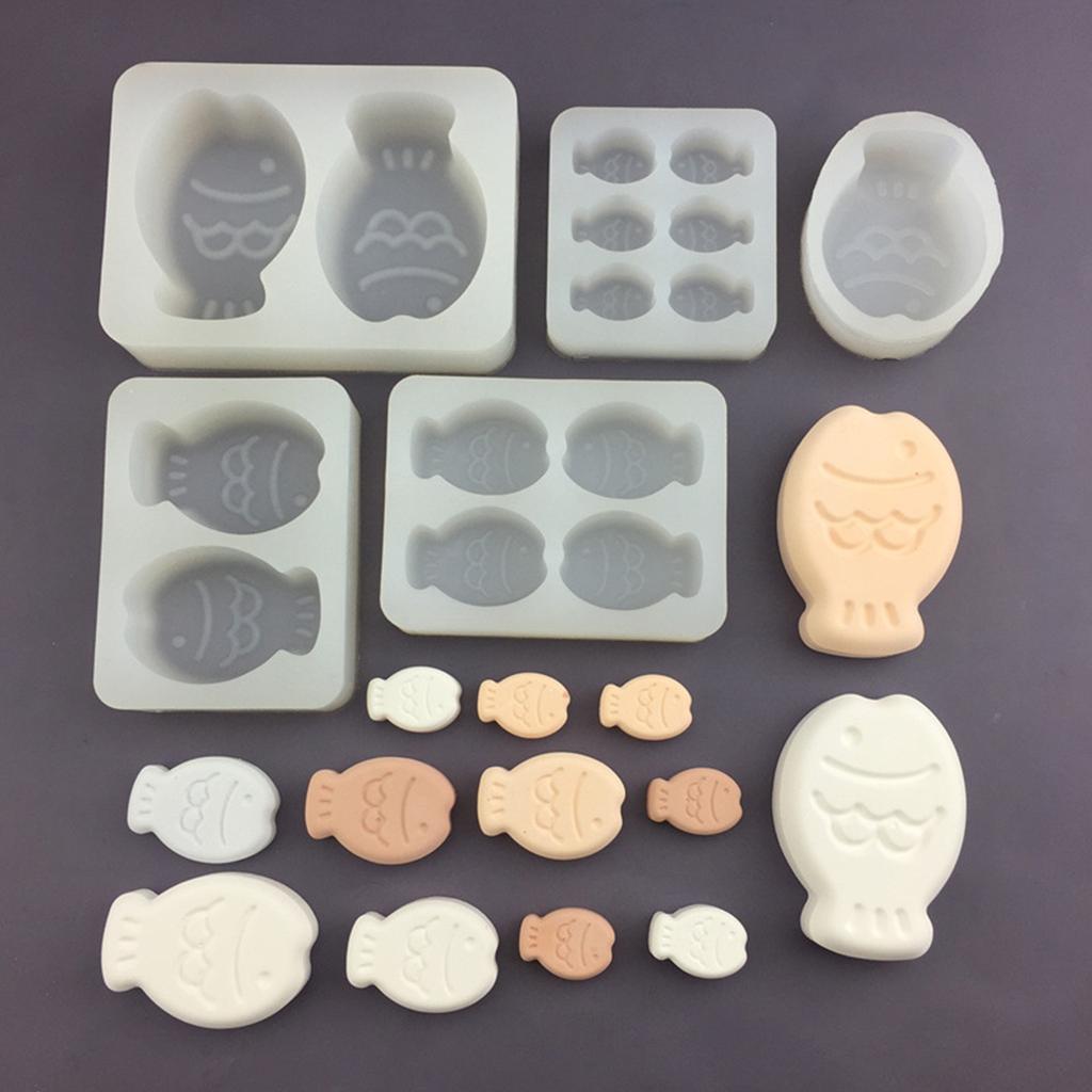 Silicone Fondant Molds Candy Molds Fish Shaped Silicone Molds DIY Baking Supplies Baking Molds Suitable for Clay Crafts