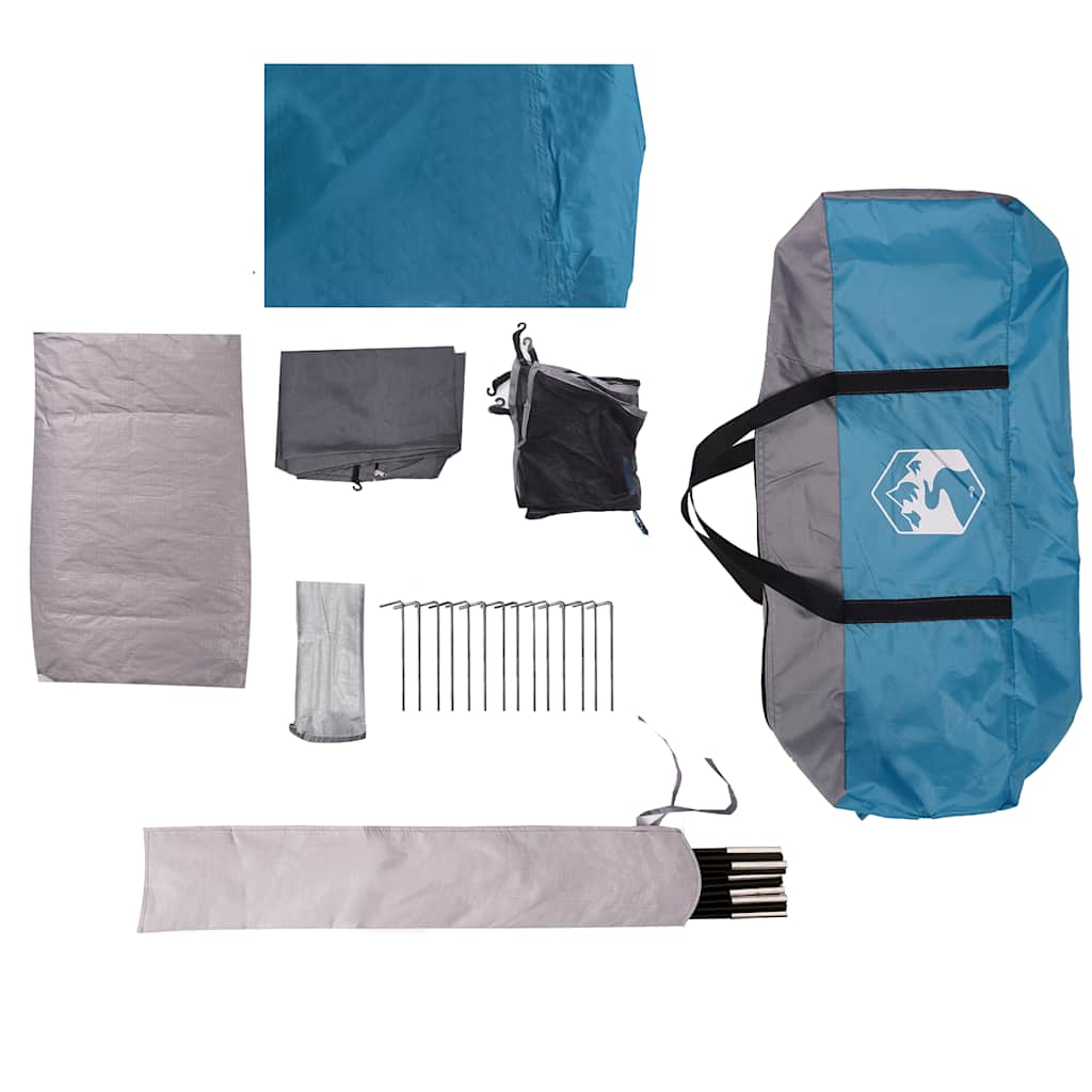 Family Tent for 8 Persons Blue Waterproof