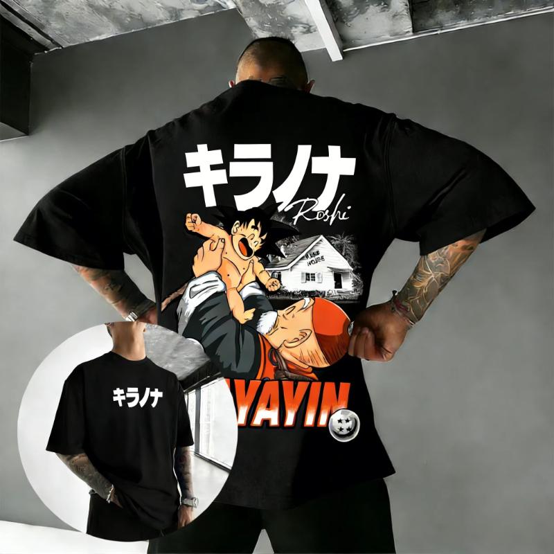 Dragon Ball Roshi Anime Graphic T Shirt Men Women Summer Short Sleeve Tee Casual Top Streetwear Vintage Cartoon Print Daily Wear