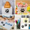 500 Transparent Paw Print Stickers - Strong Self-Adhesive Pet Decorative Labels, No Residue Easy to Peel